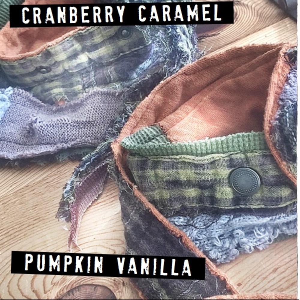 upcycled ragged bandana, fall colors - Picture 2 of 8